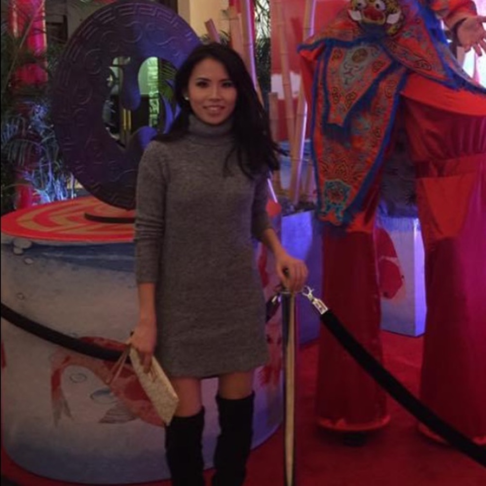 Turtleneck sweater dress